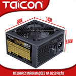 Fonte 600w 80 Plus Auto Box 