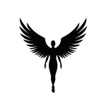 Apoio de maos ARM REST ANGEL WINGS PRETO 